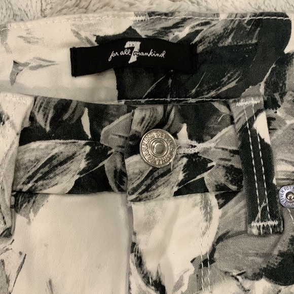 NEW 7 for All Mankind Paradise Palm Print Step Hem Ankle Skinny Jeans - Picture 5 of 9